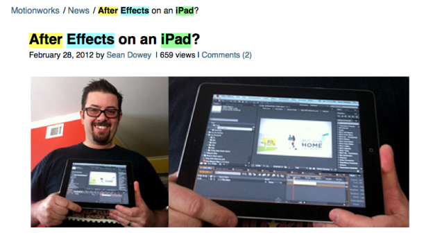 after effects on ipad